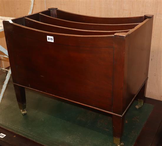 A mahogany three division Canterbury W.56cm